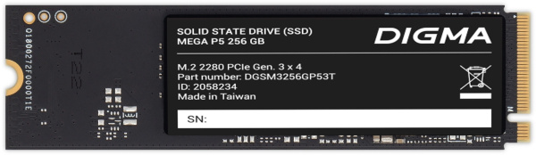фото Накопитель SSD M.2 2280 Digma Mega P5 в Перми 256 ГБ