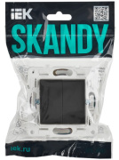 фото Выключатель двухклавишный  IEK SK-V20-0-10-K53
