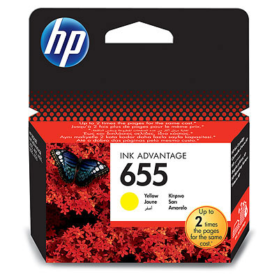 

Картридж HP 655 CZ112AE для принтеров HP DJ IA 3525/5525/4515/4525, желтый, 600 стр, 655