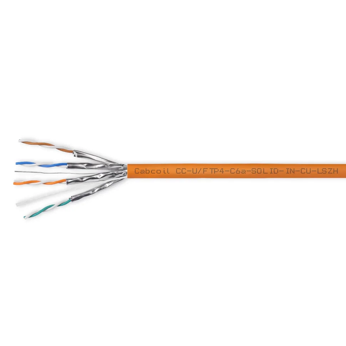 

Кабель витая пара U/FTP 6a кат. 4 пары Cabcoil CC-U/FTP4-C6a-SOLID-IN-CU-LSZH AWG23, LSZH, витая пара (бухта 305м), CC-U/FTP4-C6a-SOLID-IN-CU-LSZH