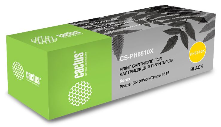 

Картридж Cactus CS-PH6510BK черный (2500стр.) для Xerox Phaser 6510DN/WC 6515DN, CS-PH6510BK
