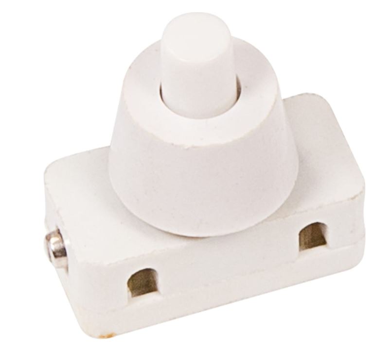 

Выключатель Rexant 36-3012 кнопка 250V 2А (2с) ON-OFF белый (PBS-17A) (для настольной лампы), 36-3012