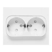 фото Розетка двухместная с заземлением EKF EXR16-128-10