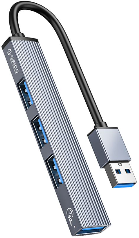 

Разветвитель Orico AH-A13 USB 3.0, 3*USB 2.0, серый, AH-A13