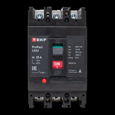 фото Автоматический выключатель в литом корпусе  EKF mccb-63-15-3-25-ls в Уфе