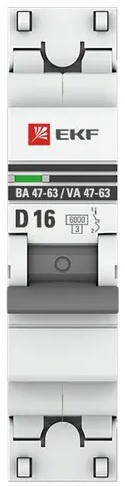 фото Автоматический выключатель  EKF mcb4763-6-1-16D-pro в Челябинске
