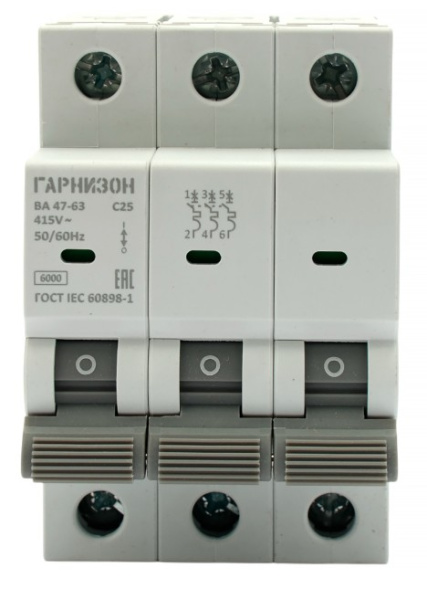 фото Автоматический выключатель  Гарнизон CB-4763-3-25-4.5-C