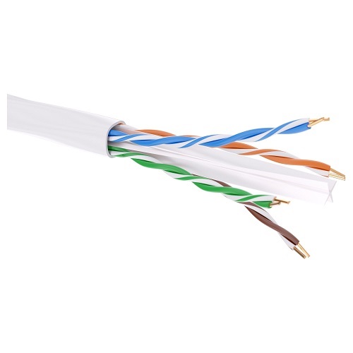 

Кабель витая пара U/UTP 6 кат. 4 пары DKC RN6UUK01WH 23AWG(0.58 мм), медь, одножильный (solid), внутренний, полиолефин, нг(A)-HF, белый, 'RAM telecom', RN6UUK01WH