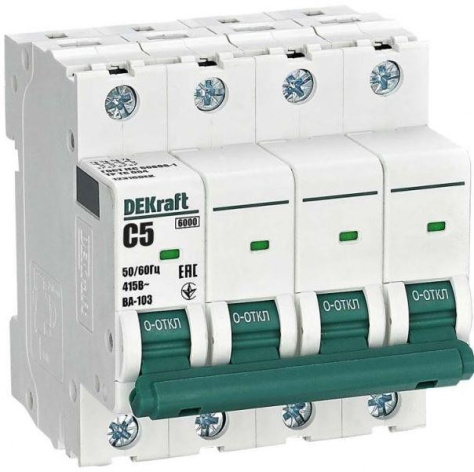 Изображение товара Автоматический выключатель DEKraft 12316DEK 5А 6кА IP20