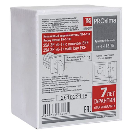 фото Переключатель кулачковый  EKF pk-1-113-25 в Челябинске