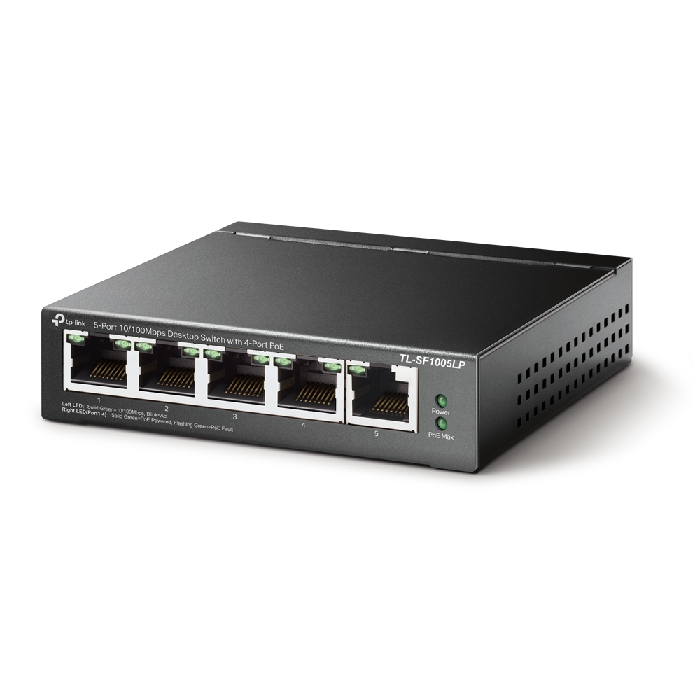 

Коммутатор TP-LINK TL-SF1005LP 5-портовый 10/100 Мбит/с неуправляемый с 4 портами PoE, металлический корпус, настольная установка, бюджет PoE 41 Вт, TL-SF1005LP