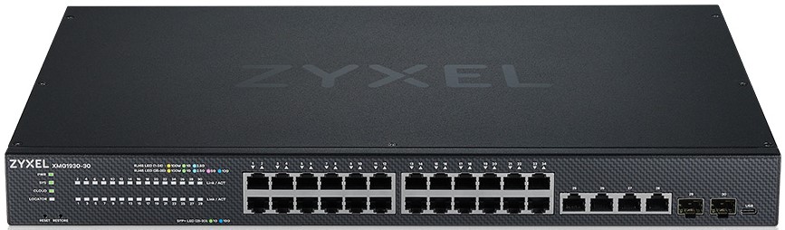 

Коммутатор управляемый ZYXEL Smart L2+ XMG1930-30-ZZ0101F Smart L2+, NebulaFlex, rack 19", 24*RJ-45: 1/2.5G, 4xRJ-45: 1/2.5/5/10G, 2xSFP+, автономное/, Smart L2+