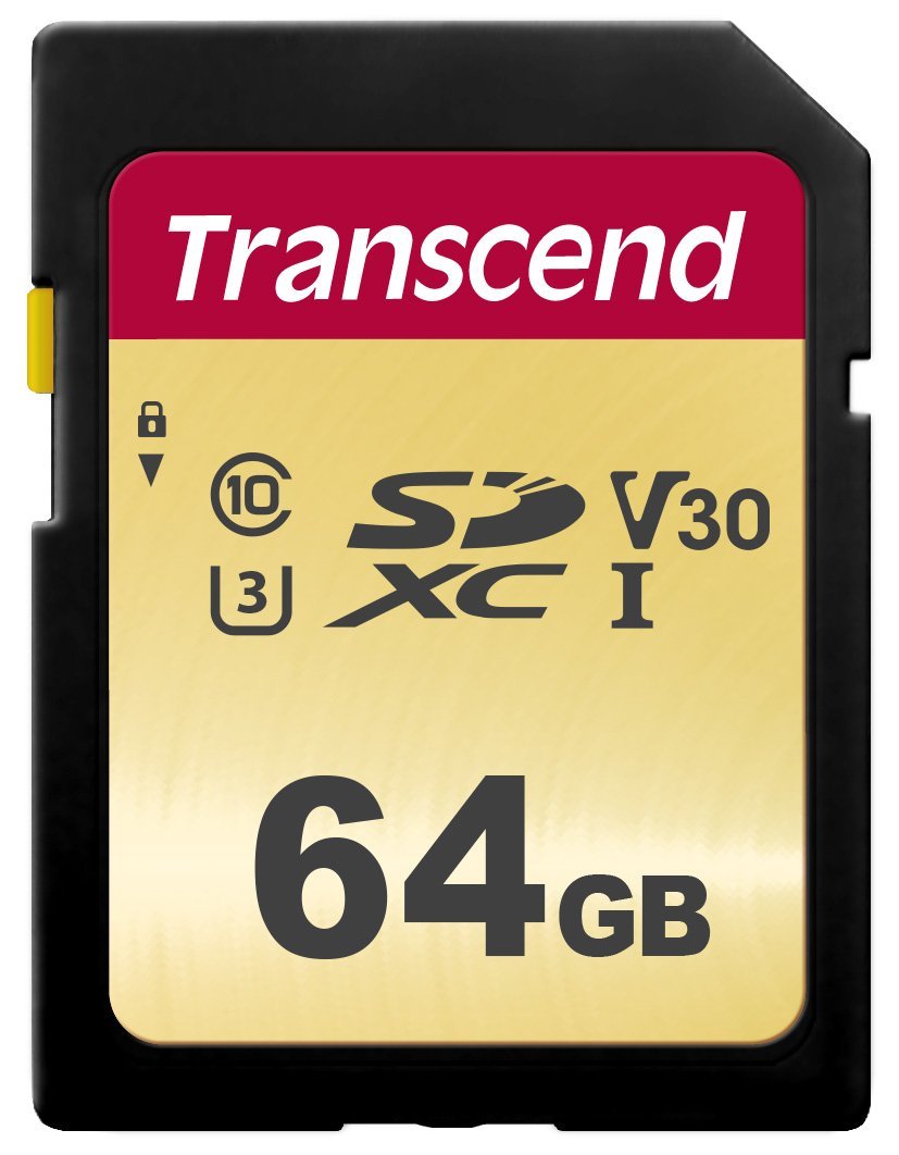 

Карта памяти 64GB Transcend TS64GSDC500S SDXC Class 10 U3, V30 500S, MLC, TS64GSDC500S