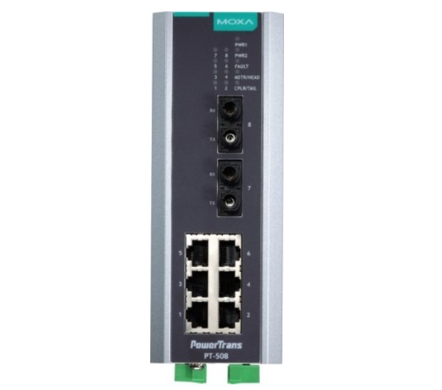 

Коммутатор управляемый MOXA PT-508-MM-ST-48 6x10/100BaseT(X), 2 x 100BaseFX MM, ST, 1 x 48 VDC, PT-508-MM-ST-48