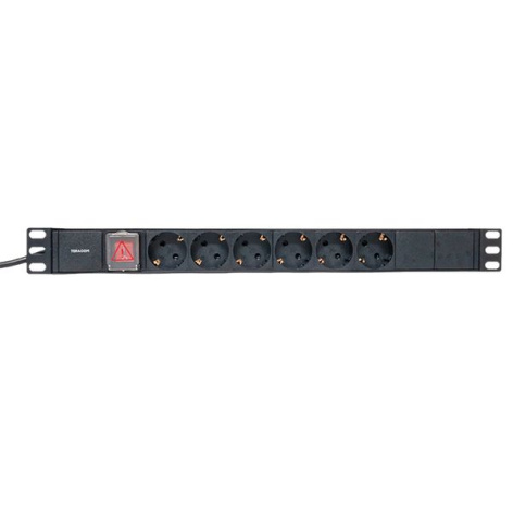 фото Блок розеток 19", 6 розеток EKF TRC-HPD-LS-16A-6SH-2MSH в Уфе