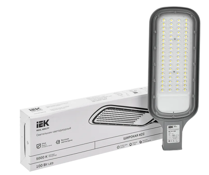

Светильник светодиодный IEK LDKU1-1012-100-5000-K03 ДКУ 1012-100Ш 5000К IP65 серый, LDKU1-1012-100-5000-K03