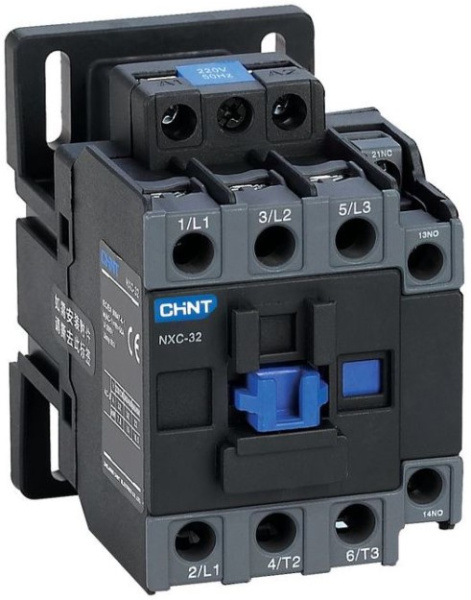 Изображение товара Контактор CHINT 836852 с напряжением 220 В и 1 НЗ, 1 НО