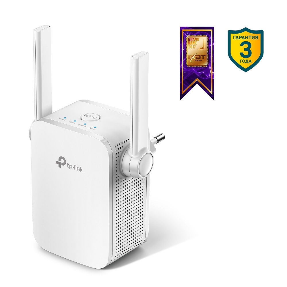 

Повторитель TP-LINK RE305 Wi-Fi 867 Мбит/с на 5 ГГц + 300 Мбит/с на 2.4 ГГц, 802.11ac/a/b/g/n, 1xLAN 10/100 Мбит/с, RE305