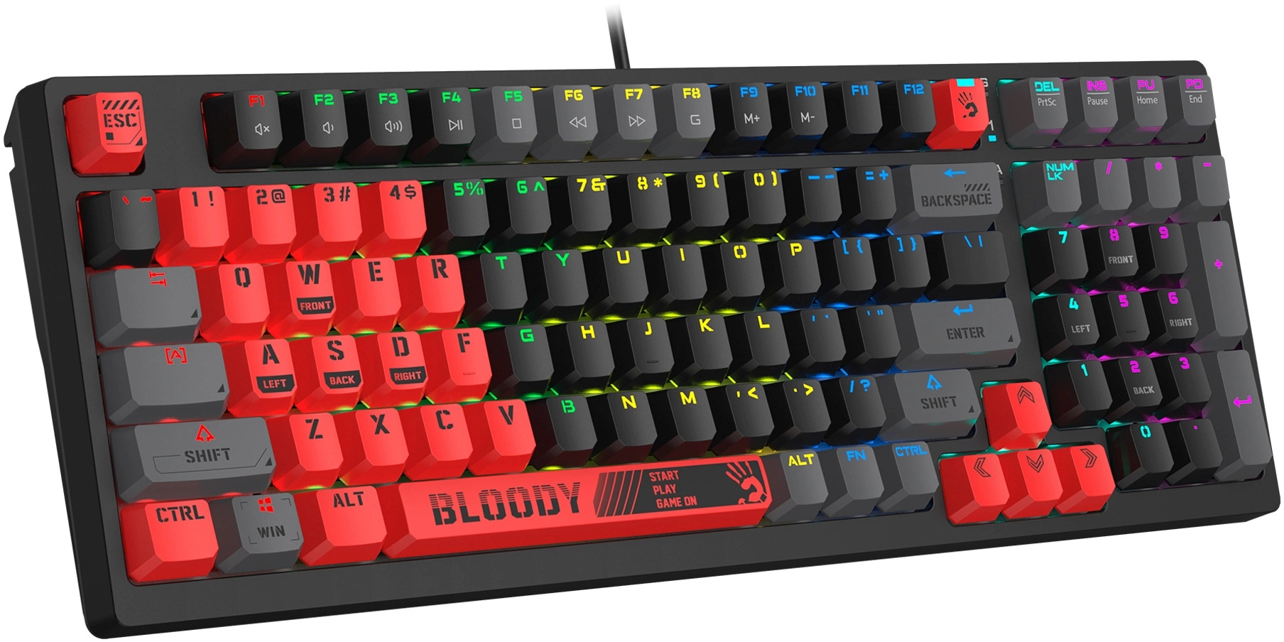 

Клавиатура A4Tech Bloody S98 Sports Red BLMS Plus механическая красный/черный USB for gamer LED 1998353, Bloody S98 Sports Red BLMS Plus