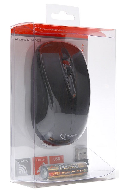 

Мышь Wireless Gembird MUSW-325 черная, 1000 dpi, 3 кнопки/колесо, MUSW-325