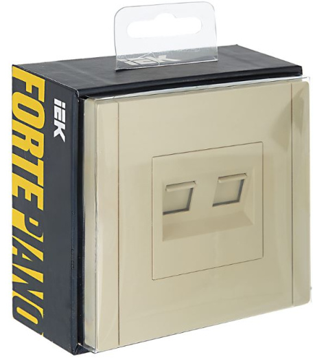 фото Розетка компьютерная двойная IEK FP-K20-1-K10 в Уфе