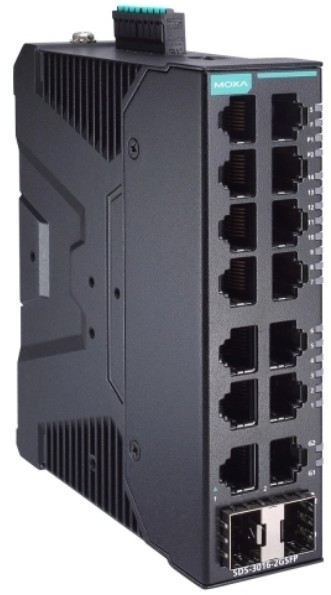 

Коммутатор управляемый MOXA SDS-3016-2GSFP-T Smart with 14*10/100BaseT(X) ports, 2 100/1000BaseSFP ports, dual power supply 12/24/48 VDC, SDS-3016-2GSFP-T