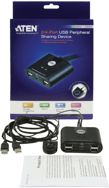 фото Переключатель KVM  Aten US224-AT в Челябинске