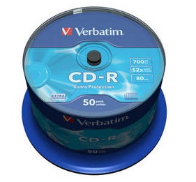 

Диск CD-R Verbatim 43351 700МБ, 80 мин., 52x, 50 шт., Cake Box, DL, 43351