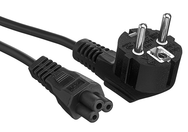 

Кабель питания ноутбуков Exegate PC5-3P (Евровилка Schuko->С5) VDE-250V-3*0.5mm2, медь, черный, 3м., PC5-3P