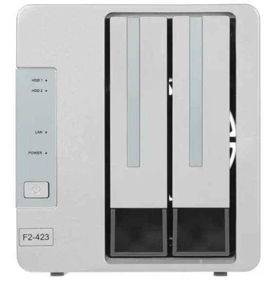 

Сетевое хранилище TerraMaster F2-423 tower NAS QC2,0 (2,9)GhzCPU/4Gb(32)/RAID0,1,10,5,6,JBOD/up to 2 Hot Swap HDDs SATA(3,5' or 2,5')/2xM.2 2280 NV, F2-423