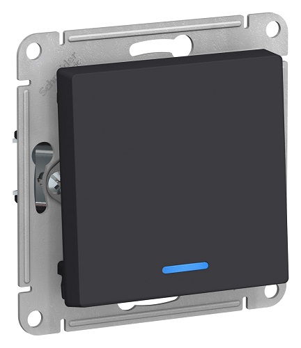 

Выключатель Schneider Electric ATN001013 AtlasDesign, 1-клавишный, с подсветкой, сх.1а, 10АХ, механизм, карбон, ATN001013