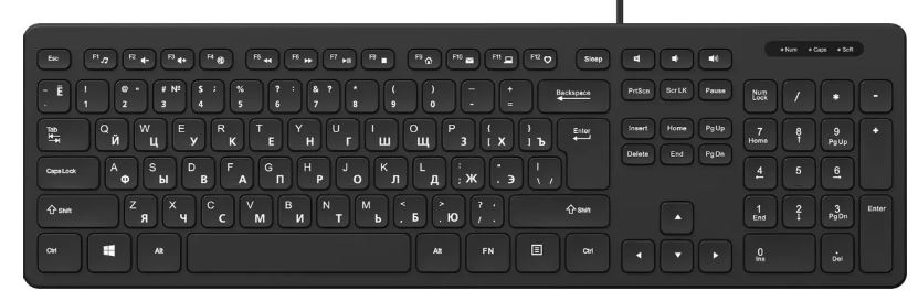 

Клавиатура Oklick K733 2027842 черная USB slim Multimedia, K733