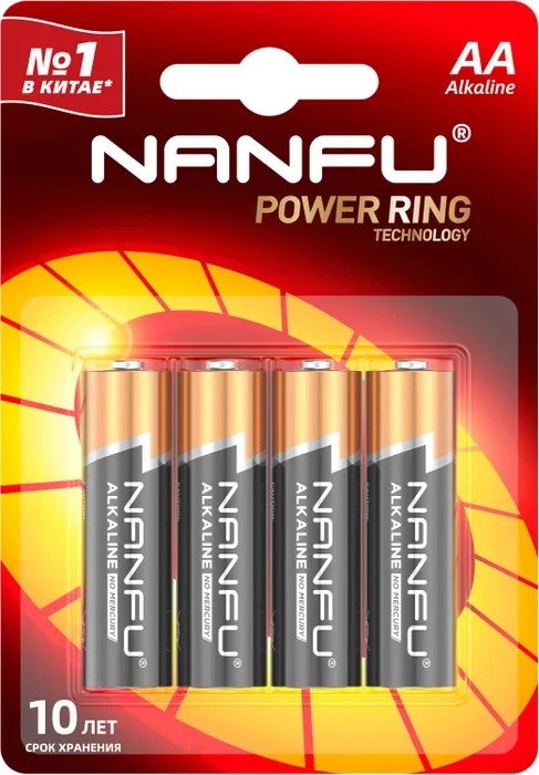 

Батарейка Nanfu LR6 4B AA (4шт.), LR6 4B