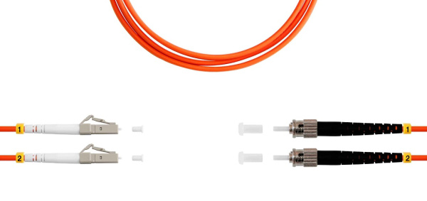 фото Патч-корд волоконно-оптический TELCORD ШОС-2x3.0-2LC/U-2ST/U-MM50-1м-LSZH-OR в Омске