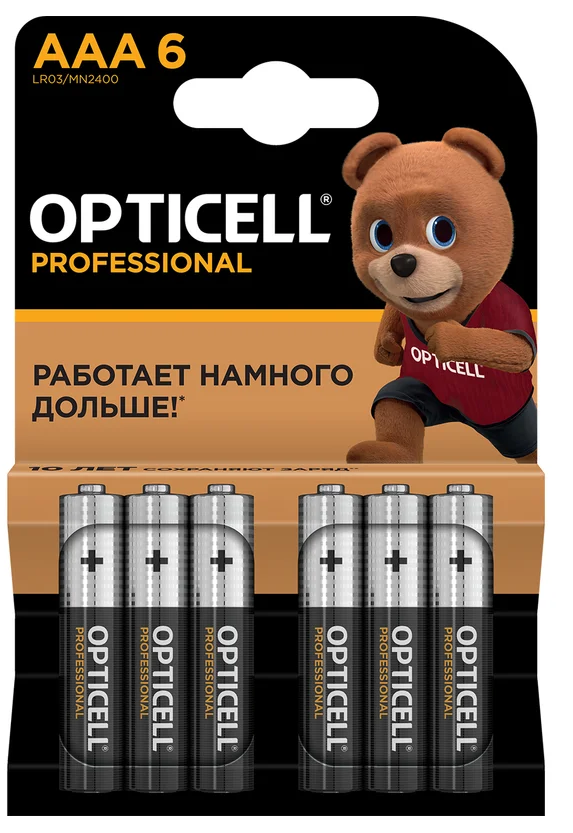 

Батарейка OPTICELL 5052004 алкалиновый AAA/LR03 (блист. 6шт) Professional Opticell, 5052004