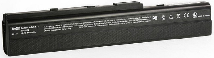 

Аккумулятор для ноутбука Asus TopOn TOP-K52 для моделей K52F, A40, A50, A52JB, K42F, K62, N82, P42, PRO5, X42J, X52 Series. 10.8V 4400mAh 48Wh, TOP-K52