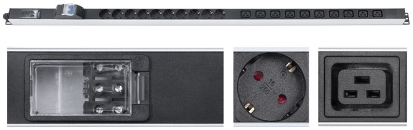 фото Блок розеток 19", 10 розеток Cabeus PDU-16-10S-10C19-B-T в Краснодаре