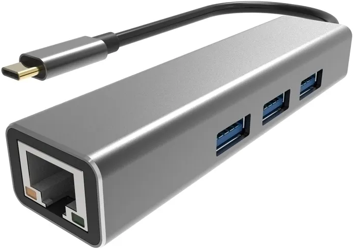 

Концентратор VCOM DH311A USB 3.1 Type-C (m)-RJ-45, 3*USB 3.0 (f), aluminum shell, DH311A
