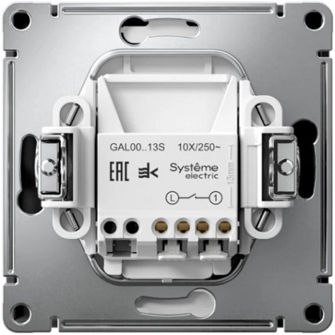 фото Выключатель одноклавишный с подсветкой  Systeme Electric GAL001013S в Красноярске