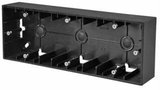 

Коробка Simon 1590753-038 для наружного монтажа 3 поста, графит, 1590753-038