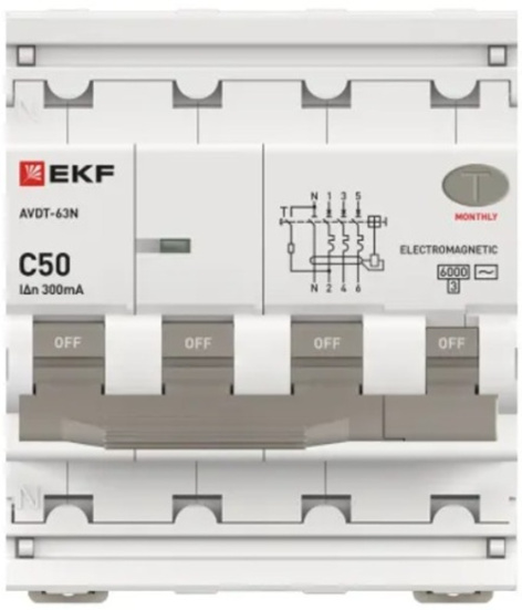 фото Автомат дифференциальный EKF D63N46M50C300 в Перми
