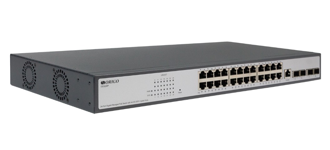 

Коммутатор управляемый ORIGO OS3228P/380W/A1A L2 24x1000Base-T PoE, 4x10GBase-X SFP+, PoE Budget 380W, RJ45 Console, 19" w/brackets, OS3228P/380W/A1A