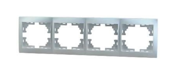Изображение товара Рамка Lezard 701-1000-149 для розеток, горизонтальная, 4 поста