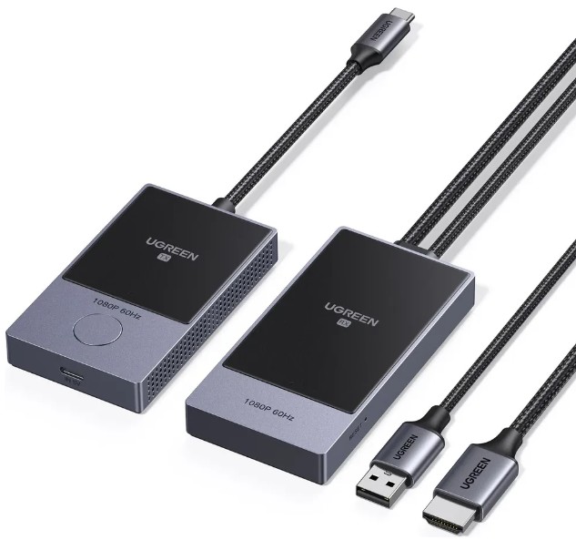 

Ресивер UGREEN CM737 35031A и Трнасмиттер беспроводной HDMI. Цвет: серый, CM737