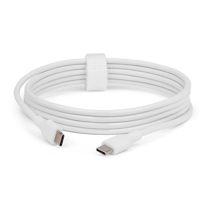 

Кабель TopOn TOP-TCW USB Type-С-USB Type-C для зарядки и передачи данных через порт USB-C, длина 175 см, стяжка на липучке, белый, TOP-TCW
