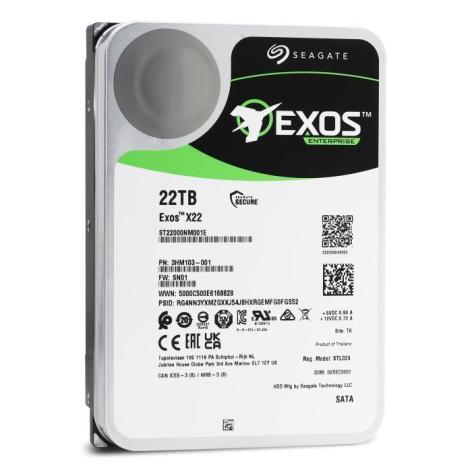 Изображение товара Жесткий диск Seagate 22 ТБ ST22000NM001E SATA3 3.5" для хранения данных
