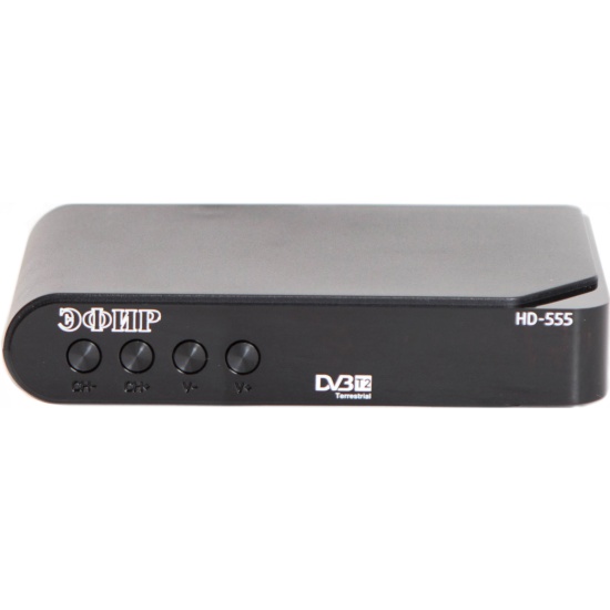 

Ресивер СИГНАЛ Эфир HD-555 20496 DVB-T2 черный, Эфир HD-555