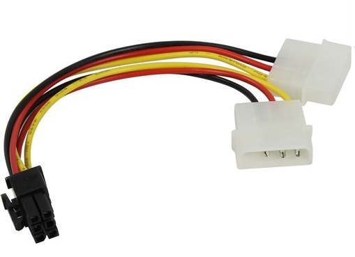 

Переходник питания Exegate EX138937RUS PCI-Express 6pin (от 2х разъемов Molex (IDE) блока питания), 15см, EX138937RUS
