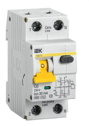 Изображение товара Автоматический выключатель дифференциального тока IEK MAD22-5-006-C-30