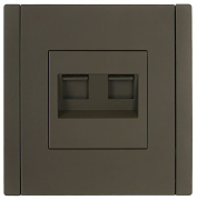 фото Розетка компьютерная IEK FP-K20-1-K03
